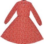 BOOHOO Sukienka Damska Pomarańczowo Biała M - zdjęcie 2