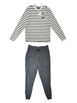 PRIMARK Komplet Piżama Damska Biała Paski XS