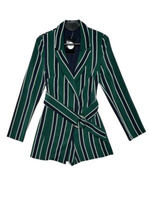 BERSHKA Kombinezon Damski Zielony Paski XS