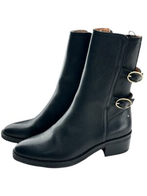 VANESSA BRUNO Botki Damskie Czarne Skóra 38