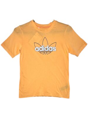 ADIDAS Koszulka Dziecięce Pomarańczowa Logo 128