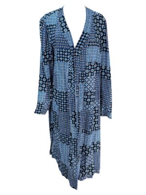 ROMAN Narzuta Damska Niebieska Wzorzysta 5XL/6XL