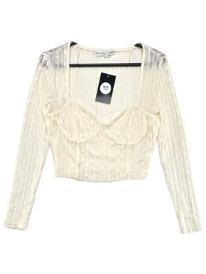 STRADIVARIUS Bluzka Damska Biała M