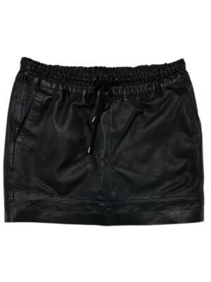 MANGO Spódnica Damska Czarna M Skóra naturalna