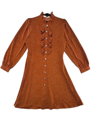 MARAISLISE Sukienka Damska Brązowa Groszki S