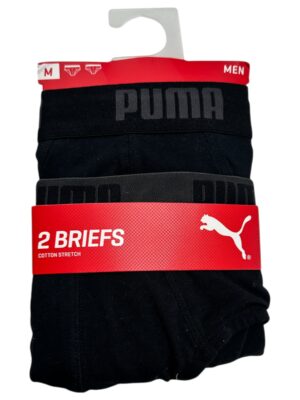 PUMA Majtki Męskie Czarne M 2-Pack