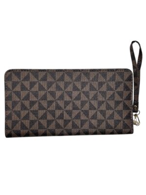 Portfel Damski Brązowy Geometryczny ONE SIZE