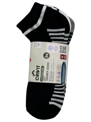 CRIVIT 5-Pack Skarpetki Męskie Czarny 43-46