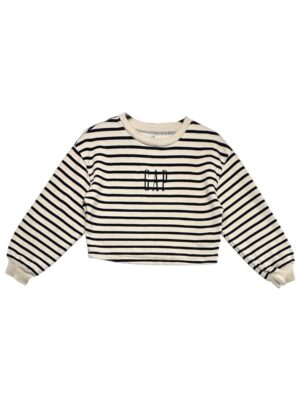 GAP Bluza Dziecięca Biała Paski 128 (M)