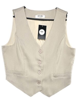 SAINT GENIES Kamizelka Damska Beżowa L