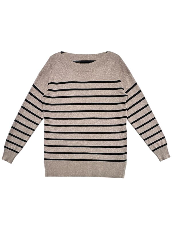 F&F Sweter Damski Beżowy w Paski M