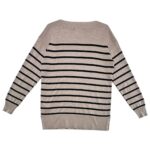 F&F Sweter Damski Beżowy w Paski M - zdjęcie 2