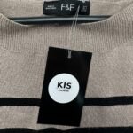 F&F Sweter Damski Beżowy w Paski M - zdjęcie 3