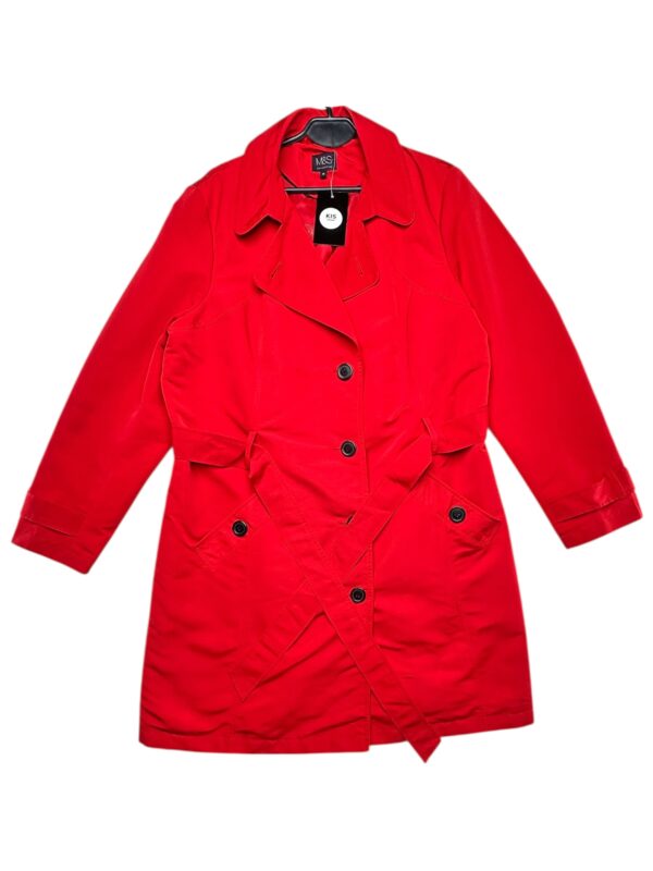 M&S Płaszcz Damski Czerwony 3XL