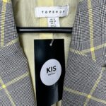 TOPSHOP Marynarka Damska Szara Kratka S - zdjęcie 3