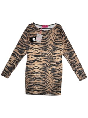 BOOHOO Sukienka Damska Brązowa Zwierzęcy 3XL
