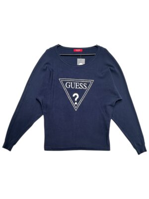 GUESS Sweter Damski Niebieski L