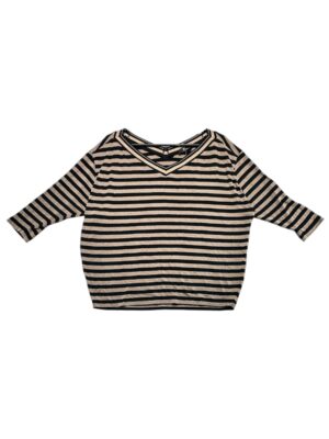 MAKALU Sweter Damski Beżowy Paski M