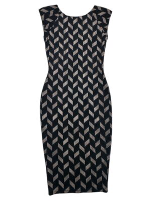 AX PARIS Sukienka Damska Czarna Wzór S