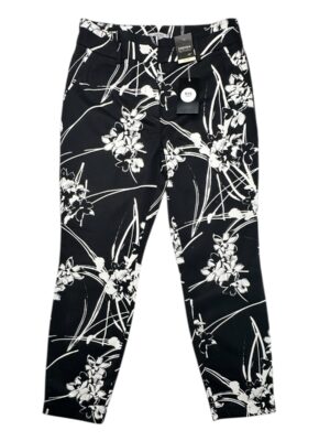 PAPAYA Spodnie Damskie Czarne Kwiaty L
