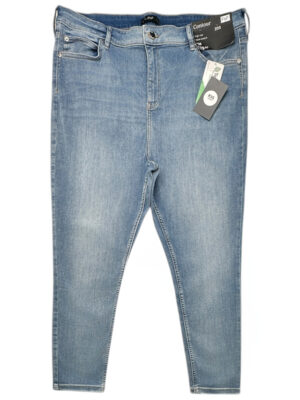 F&F Jeansy Damskie Niebieskie 4XL