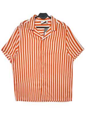 ASOS Koszula Męska Biało-Pomarańczowa M