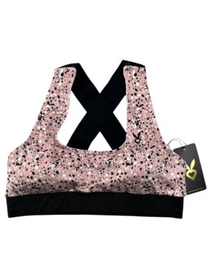 CARDIO BUNNY Biustonosz Damski Różowy Wzorzysty XL