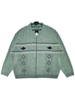 PREMIER MAN Sweter Męski Zielony 4XL