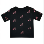 GUESS Koszulka Damska Czarna Wzór Flamingi XS - zdjęcie 2
