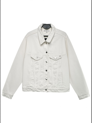 TOMMY HILFIGER Kurtka Damska Biała M (10) Bawełna