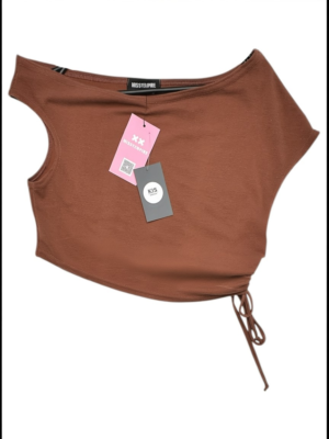 MISSYEMPIRE Top Damski Brązowy XL