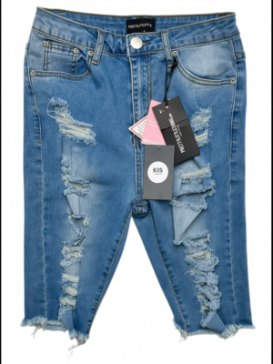 PRETTYLITTLETHING Spodenki Damskie Niebieskie S