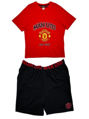 MANCHESTER Komplet UNITED Piżama Męska Czerwona Czarna XL