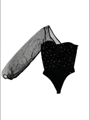 PRETTYLITTLETHING Body Damskie Czarne XS