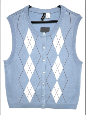 H&M Kamizelka Damska Niebieska M