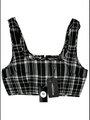 PRETTYLITTLETHING Top Damski Czarny XXL