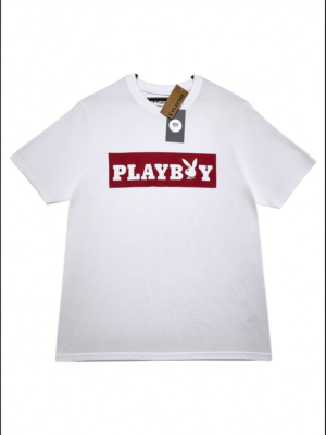 PLAYBOY Koszulka Męska Biała XL