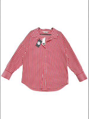 F&F Koszula Damska Biało Czerwona 3XL
