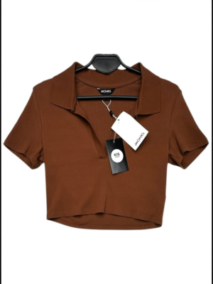 MONKI Top Damski Brązowy M