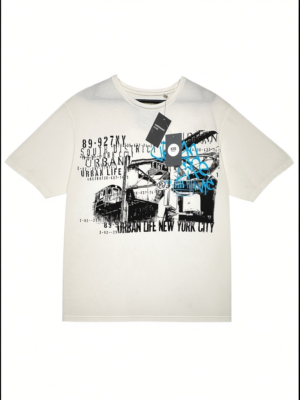 PRIMARK Koszulka Męska Ecru XL