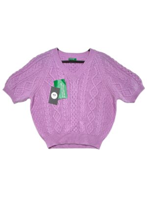 UNITED COLORS OF BENETTON. Sweter Damski Fioletowy L