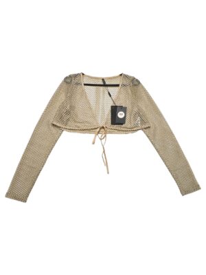 PRETTYLITTLETHING Top Damski Srebrno Żółty XS