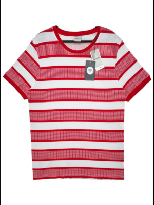 JACK&JONES Koszulka Męska Biało Czerwona L