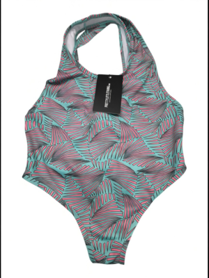 PRETTYLITTLETHING Strój kąpielowy Damski Niebieski S