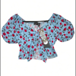 BOOHOO Top Damski Niebieski Kwiatowy XXS - zdjęcie 1