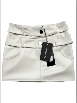 PRETTYLITTLETHING Spódnica Damska Kremowa XS