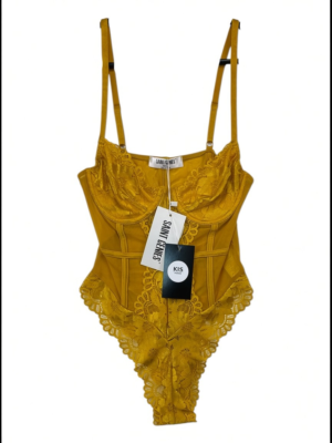 SAINT GENIES Body Damskie Musztardowe S