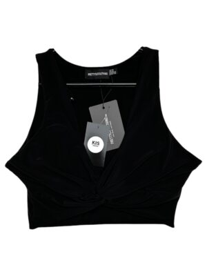 PRETTYLITTLETHING Top Damski Czarny XL