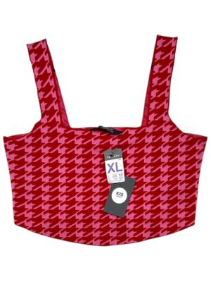 PRIMARK Top Damski Czerwono Różowy XL (46/48)