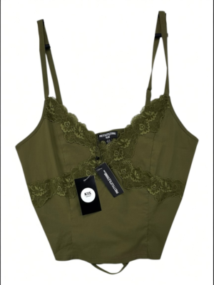 PRETTYLITTLETHING Koszulka Damska Khaki XXL